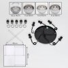 Koyoto Suspension, Boule lumineuse, Suspension Chrome, Clair, Fumé, 5 lumières