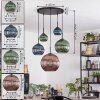Koyoto Suspension, Boule lumineuse, Suspension Bleu, Vert, Cuivré, 5 lumières