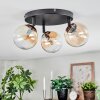 Chehalis Plafonnier, Boule lumineuse Ambre, Clair, 3 lumières