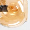 Koyoto Plafonnier, Boule lumineuse 59 cm Ambre, Chrome, Clair, Fumé, 6 lumières