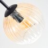 Koyoto Plafonnier, Boule lumineuse 59 cm Ambre, Clair, Fumé, 6 lumières