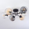 Koyoto Plafonnier, Boule lumineuse 59 cm Ambre, Clair, Fumé, 6 lumières