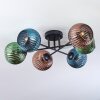 Koyoto Plafonnier, Boule lumineuse 59 cm Bleu, Vert, Cuivré, 6 lumières