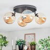 Chehalis Plafonnier, Boule lumineuse 30 cm Ambre, 4 lumières
