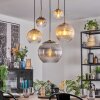 Koyoto Suspension, Boule lumineuse, Suspension Or, Noir, 5 lumières