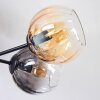 Koyoto Plafonnier, Boule lumineuse 59 cm Ambre, Clair, Fumé, 6 lumières