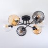 Koyoto Plafonnier, Boule lumineuse 59 cm Ambre, Clair, Fumé, 6 lumières