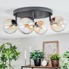 Chehalis Plafonnier, Boule lumineuse Ambre, Clair, 4 lumières