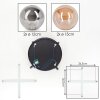 Chehalis Plafonnier, Boule lumineuse Ambre, Fumé, 4 lumières