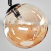 Chehalis Plafonnier, Boule lumineuse Ambre, Fumé, 4 lumières