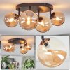 Chehalis Plafonnier, Boule lumineuse Ambre, 4 lumières