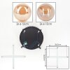Chehalis Plafonnier, Boule lumineuse Ambre, 4 lumières