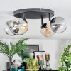 Chehalis Plafonnier, Boule lumineuse Ambre, Clair, Fumé, 4 lumières