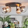 Chehalis Plafonnier, Boule lumineuse Ambre, Clair, Fumé, 4 lumières