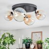 Chehalis Plafonnier, Boule lumineuse Ambre, Clair, 4 lumières