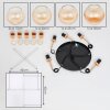 Koyoto Suspension, Boule lumineuse, Suspension Or, Noir, 5 lumières