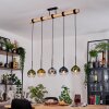 Koyoto Suspension, Boule lumineuse, Suspension Écru, Noir, 5 lumières