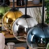 Koyoto Suspension, Boule lumineuse, Suspension Écru, Noir, 5 lumières