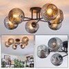 Ripoll Plafonnier, Boule lumineuse Fumé, 6 lumières