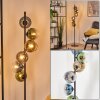 Koyoto Boule lumineuse, Lampadaire Bleu, Or, Vert, Clair, Fumé, 6 lumières