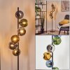 Koyoto Boule lumineuse, Lampadaire Bleu, Chrome, Or, Vert, Fumé, 6 lumières