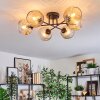 Ripoll Plafonnier, Boule lumineuse Ambre, Clair, 6 lumières