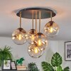 Gastor Plafonnier, Boule lumineuse Laiton, Noir, 5 lumières