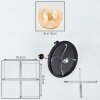 Gastor Plafonnier, Boule lumineuse Laiton, Noir, 5 lumières