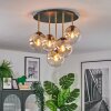 Gastor Plafonnier, Boule lumineuse Laiton, Noir, 5 lumières