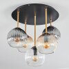 Koyoto Plafonnier, Boule lumineuse Laiton, Noir, 5 lumières