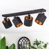 Alsen Plafonnier, Spot de plafond Noir, 4 lumières