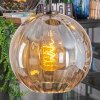 Koyoto Suspension, Boule lumineuse, Suspension 45 cm Ambre, Clair, Fumé, 5 lumières