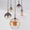 Koyoto Suspension, Boule lumineuse, Suspension Ambre, Clair, Fumé, 5 lumières