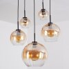 Koyoto Suspension, Boule lumineuse, Suspension Ambre, Clair, 5 lumières