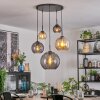 Koyoto Suspension, Boule lumineuse, Suspension Ambre, Fumé, 5 lumières