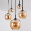 Koyoto Suspension, Boule lumineuse, Suspension Ambre, 5 lumières