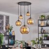 Koyoto Suspension, Boule lumineuse, Suspension Ambre, 5 lumières