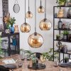 Koyoto Suspension, Boule lumineuse, Suspension Ambre, 5 lumières