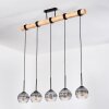 Koyoto Suspension, Boule lumineuse, Suspension Écru, Noir, 5 lumières