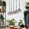 Koyoto Suspension, Boule lumineuse, Suspension Écru, Noir, 5 lumières