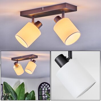 Fallhagen Plafonnier, Spot de plafond Noir, 2 lumières Fallhagen Plafonnier, Spot de plafond Noir, 2 lumières