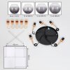 Koyoto Suspension, Boule lumineuse, Suspension Or, Noir, 5 lumières