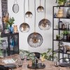 Koyoto Suspension, Boule lumineuse, Suspension Or, Noir, 5 lumières