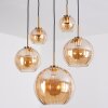 Koyoto Suspension, Boule lumineuse, Suspension Or, Noir, 5 lumières