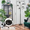 Koyoto Boule lumineuse, Lampadaire Clair, Fumé, 5 lumières