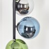 Gastor Boule lumineuse, Lampadaire 34 cm Bleu, Chrome, Vert, Fumé, 6 lumières