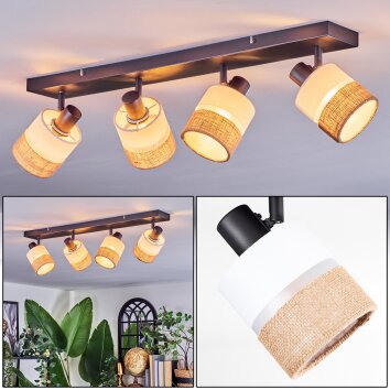 Fallhagen Plafonnier, Spot de plafond Noir, 4 lumières