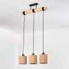 Soungou Suspension, Suspension Écru, Noir, 3 lumières