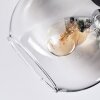 Koyoto Plafonnier, Boule lumineuse Chrome, Clair, Fumé, 3 lumières