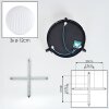 Chehalis Plafonnier, Boule lumineuse 44 cm Blanc, 3 lumières